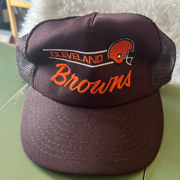 Vintage 1980s Cleveland Browns Snapback hat - Picture 1 of 4
